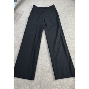 Lafayette 148 Women 14 Straight Leg Dress Pants Black Wool Blend Career